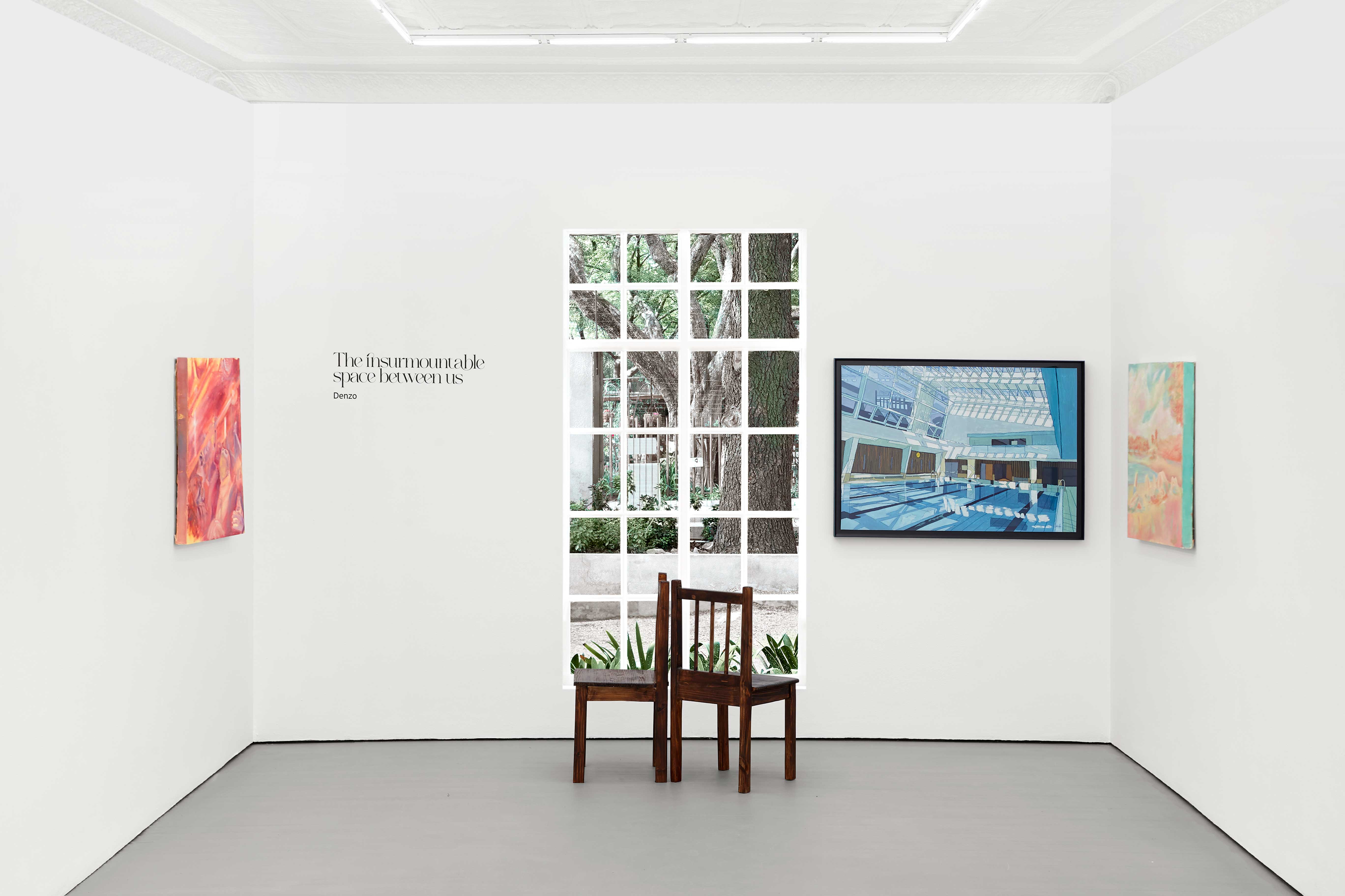 'The insurmountable space between us' Installation view