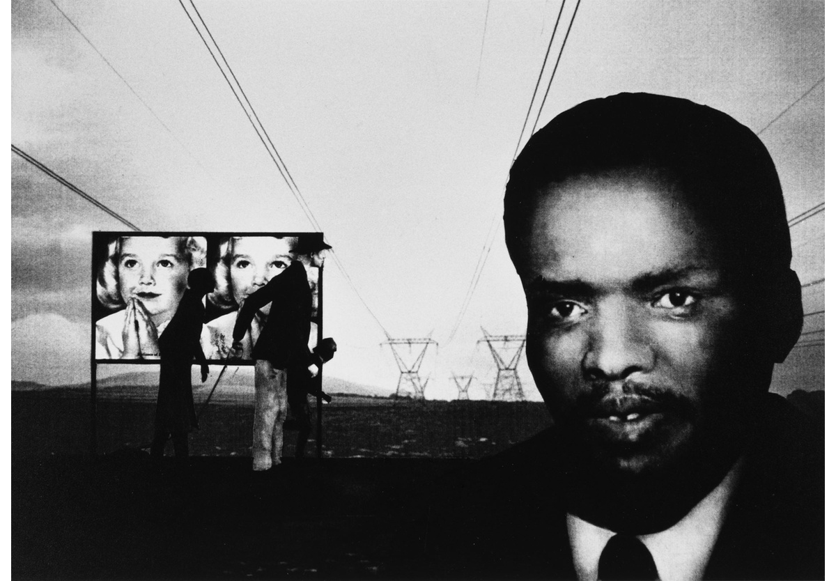 Jane Alexander - Portrait of a man with landscape and  procession (Bantu Stephen Biko 1946 – 1977), 1995