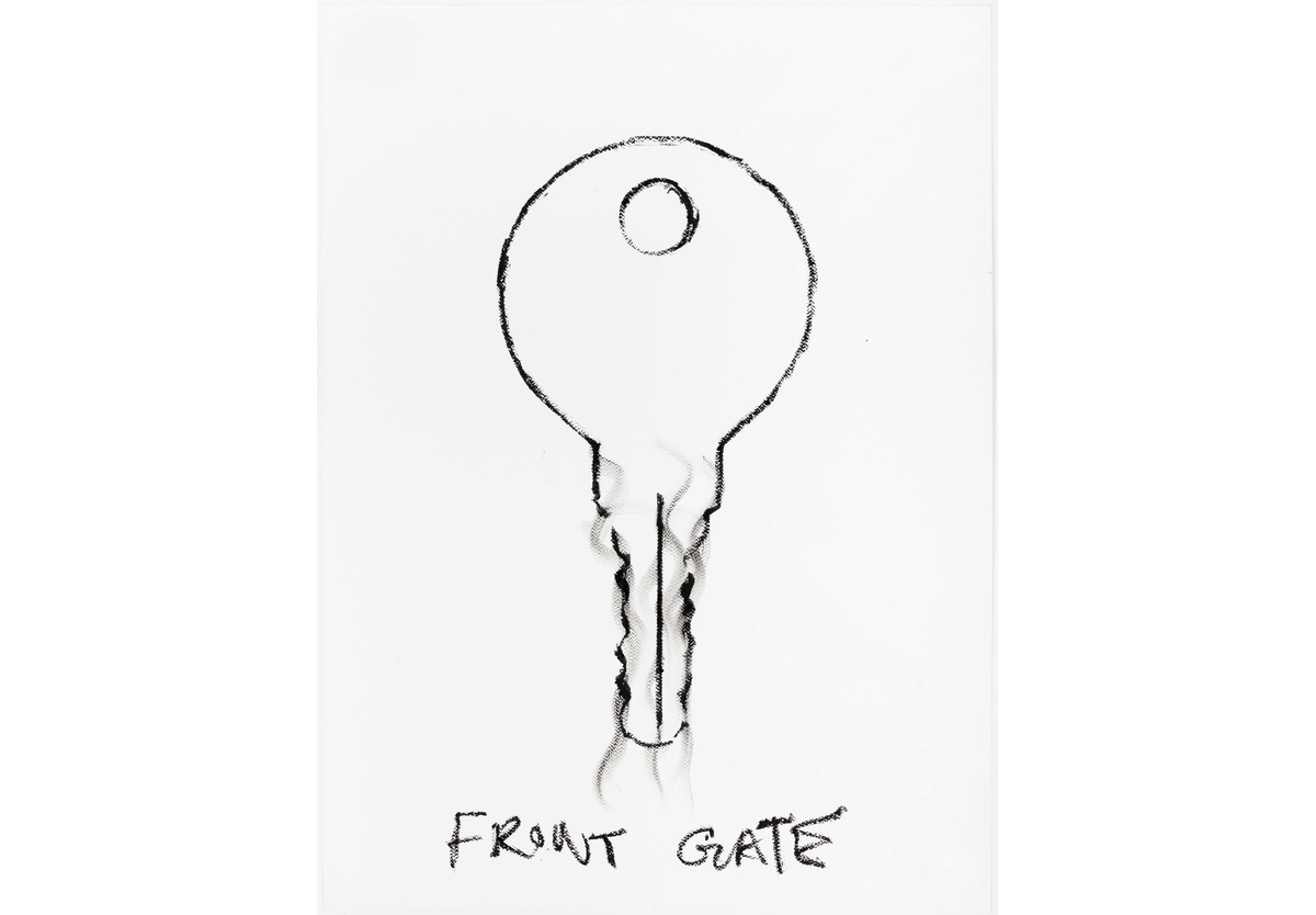 Robin Rhode - Front gate key, 2024