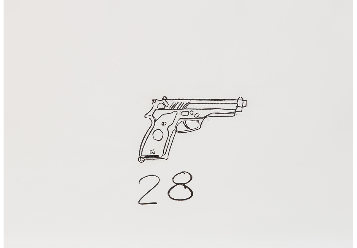 Robin Rhode - Gun Drawings, 2004